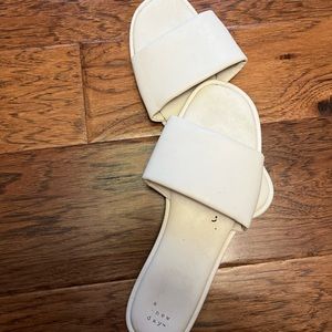 A New Day Slip-On Sandals Cream